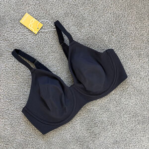 NWT Delmira Full Coverage Black Underwire Lined Bra | Sz 36D